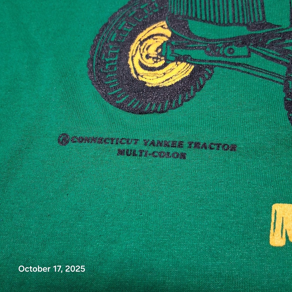 Vintage John Deere Model R T Shirt Green Size XL Hanes 50/50 90s Single Stitch - Picture 3 of 10